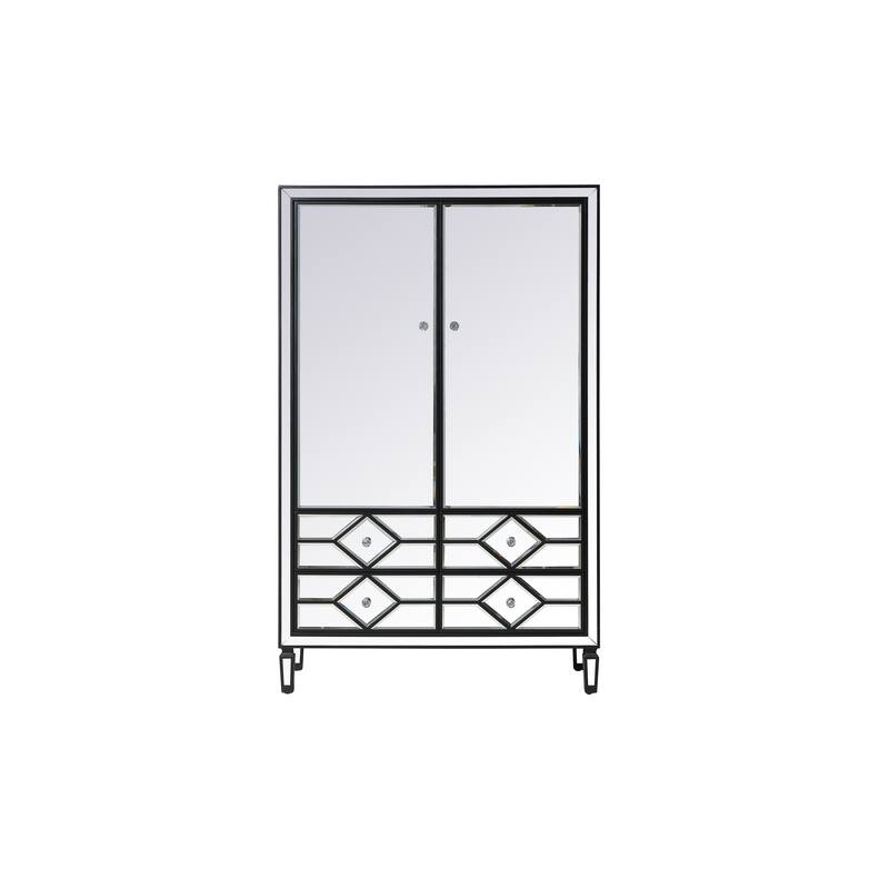 Mirrored Armoire with Drawers