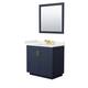 Option Dark Blue, Gold Trim, White Quartz Top