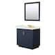 Option Dark Blue, Gold Trim, White Quartz Top