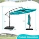 preview thumbnail 16 of 48, Gymax 10 FT Solar Offset Hanging Umbrella Patio Cantilever Umbrella w/