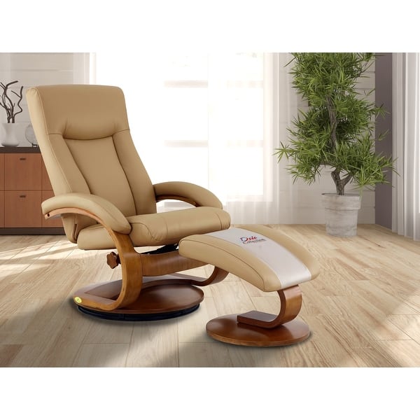 slide 1 of 8, Relax-R™ Hamilton Recliner and Ottoman in Black Top Grain Leather