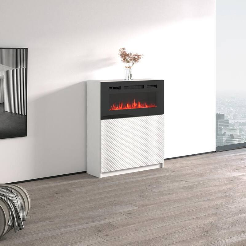 Carla 01 BL-EF Electric Fireplace Sideboard