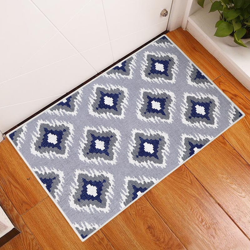 Sussexhome Heavy Duty Ultra Thin Non Slip Washable Cotton Indoor Rug - 2' x 3' - Navy