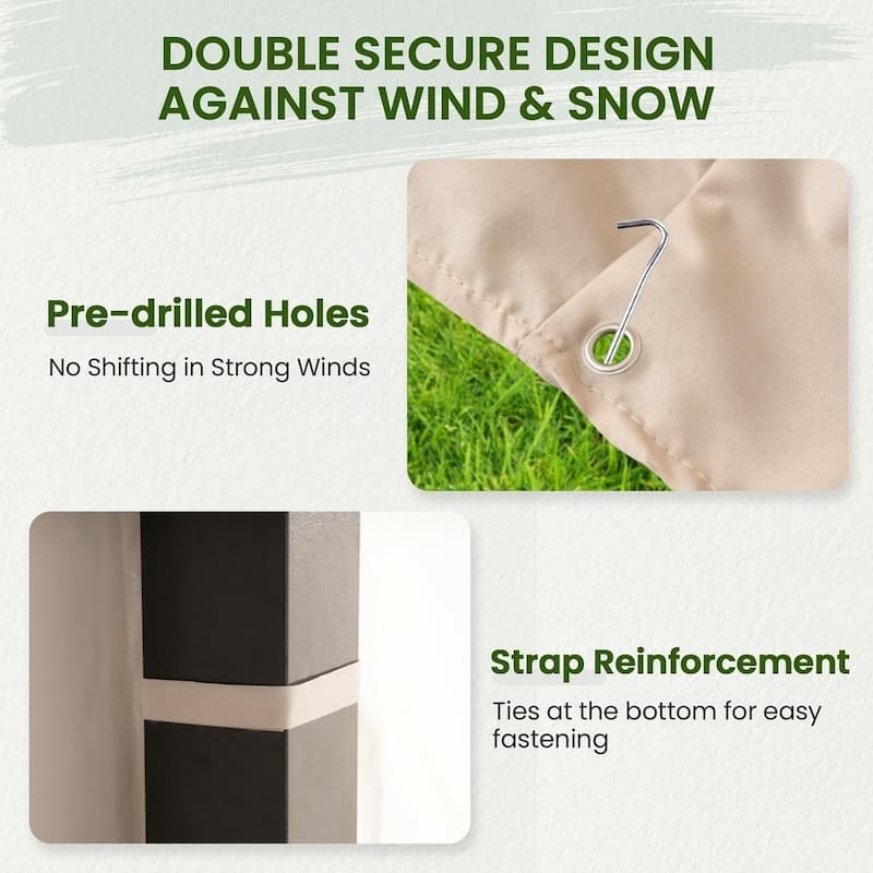 Outdoor Louvered Pergola with Optional Winter Cover Accessory | Adjustable Aluminum Hardtop Gazebo Includes Curtains & Netting