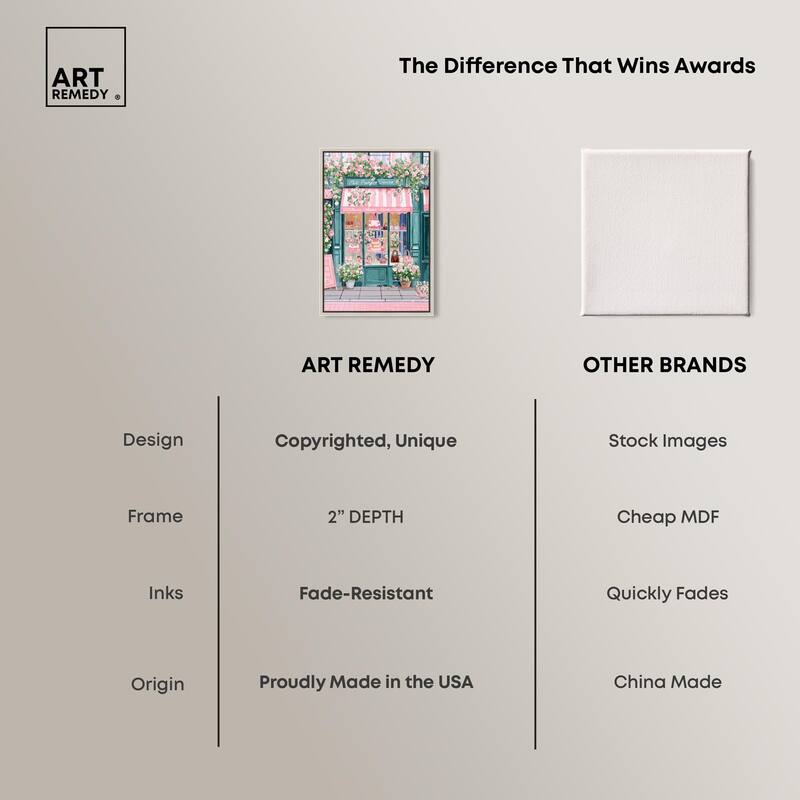 Whimsical Storefront Canvas by Art Remedy