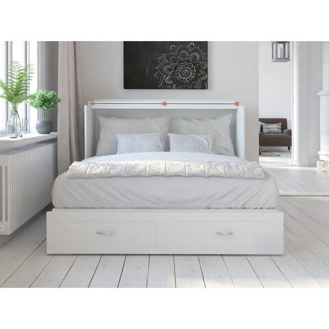 Hamilton Murphy Bed Chest with Storage Drawer and Built-In Charging Station