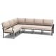 preview thumbnail 47 of 144, Aluminum Patio Outdoor Sectional Sofa Set with Fire Pit, Swivel Rocking Chairs and Ottomans