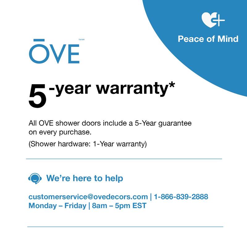 OVE Decors Bel Soft-Close Frameless Sliding Soft Close Shower Door