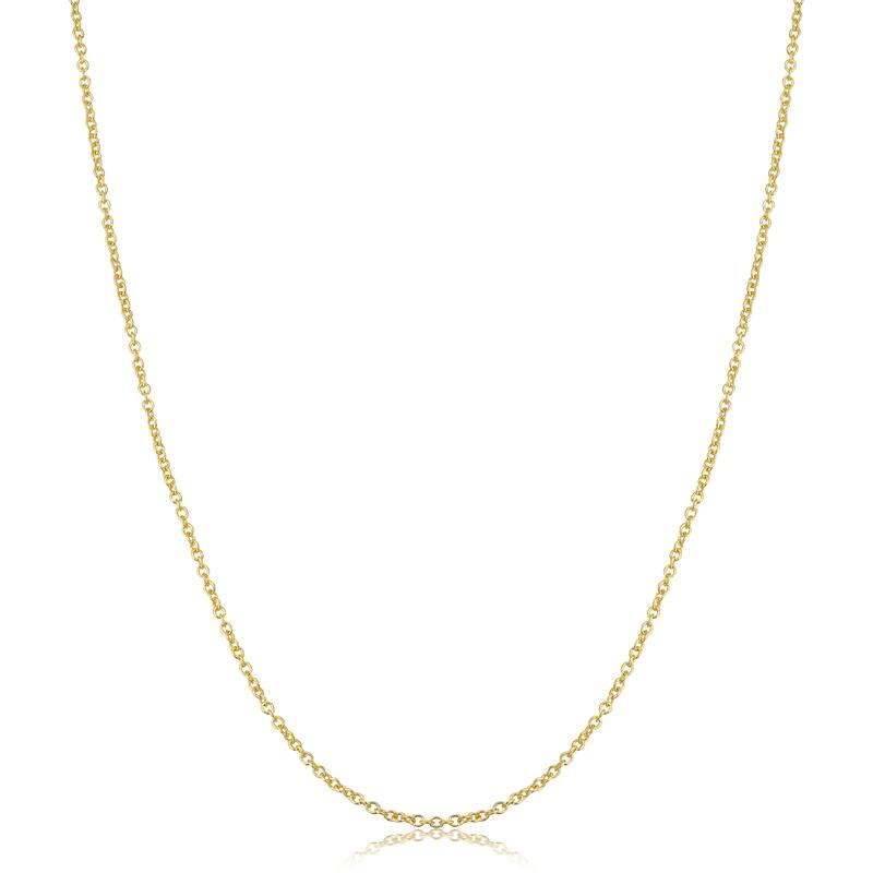 14k Yellow Gold Filled 1.5 mm Cable Chain Pendant Necklace (14 to 30 inches)