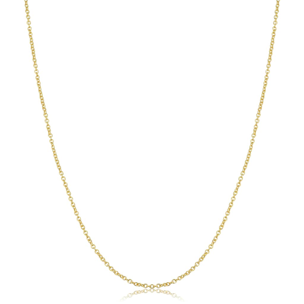 14k Yellow Gold Filled 1.5 mm Cable Chain Pendant Necklace (14 to 30 inches)