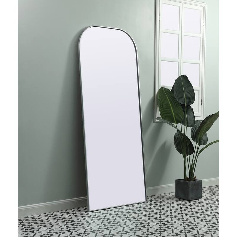 Indigo Home Metal Frame Arch Full Length Mirror 32x76 Inch