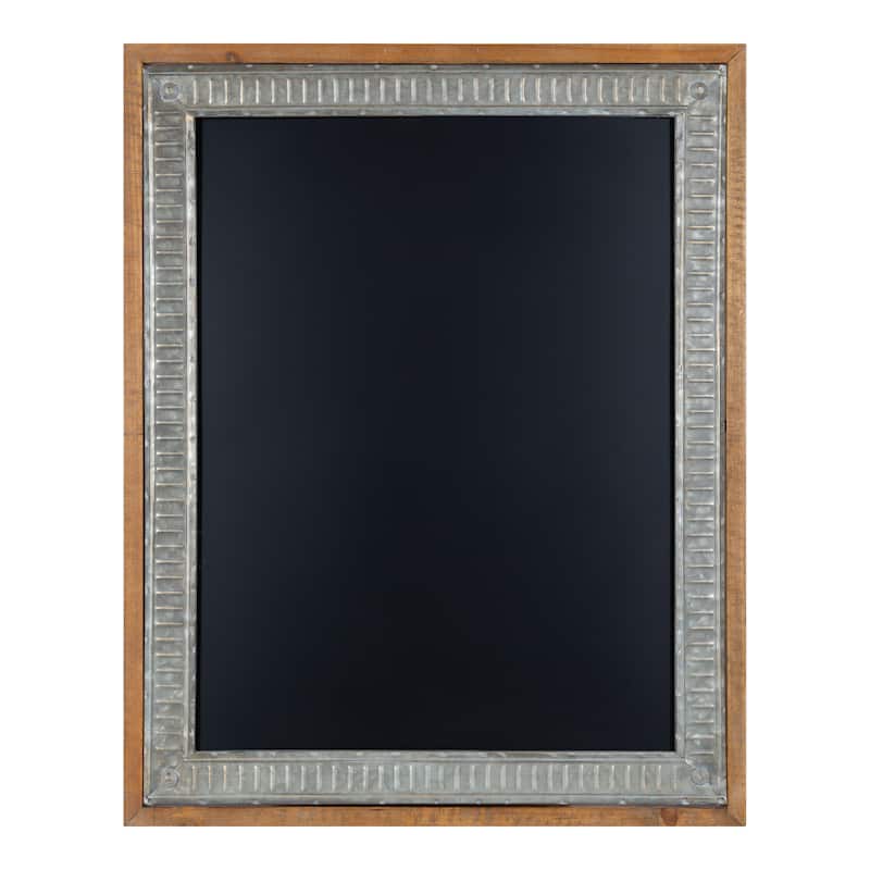 Kate and Laurel Deely Wood and Metal Framed Chalkboard - 24x30