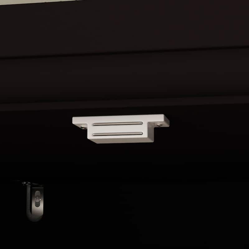 70.9"H White Lacquered Armoires Wardrobes With Mirror Doors