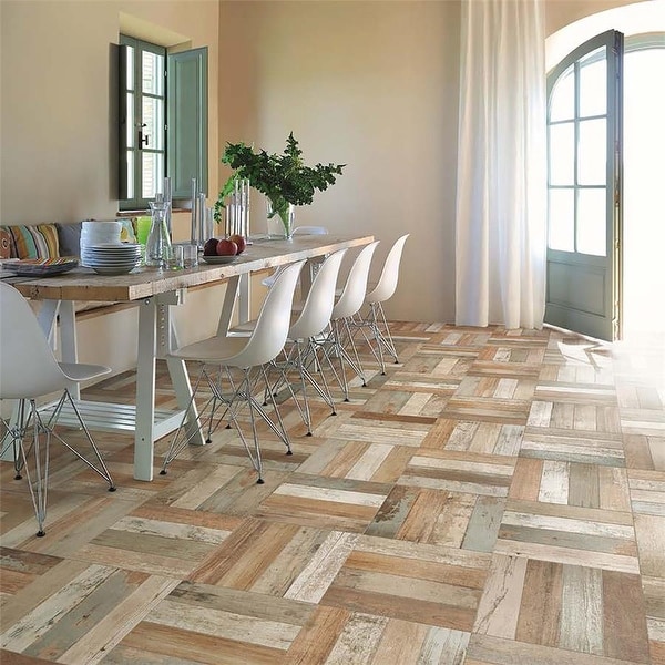 SomerTile 17.63x17.63-inch Royals Bretagne Ceramic Floor and Wall Tile (5 tiles/11.02 sqft.). Opens flyout.