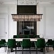 preview thumbnail 10 of 26, 47 in. Smoked Gray and Black Modern Contemporary Crystal Chandelier 2-Tier Linear Kitchen Island Pendant Light for Dining Room