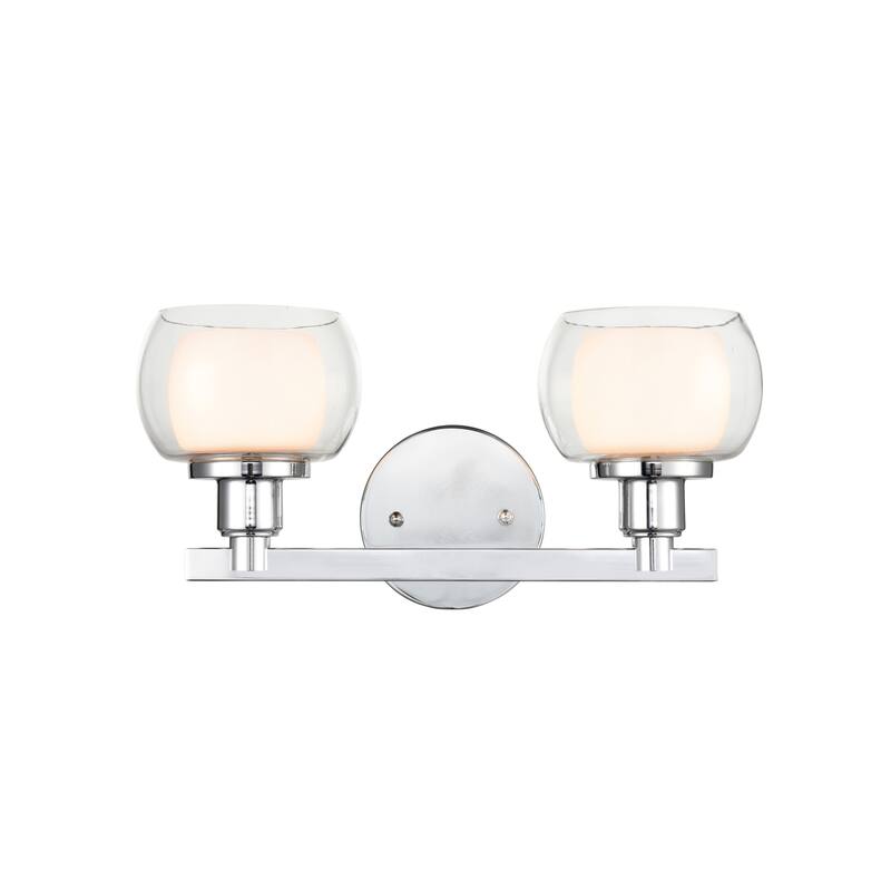 Innovations Lighting 330-2W-7-15 Cairo Vanity Cairo 2 Light 15" Wide - Polished Chrome / White / Clear