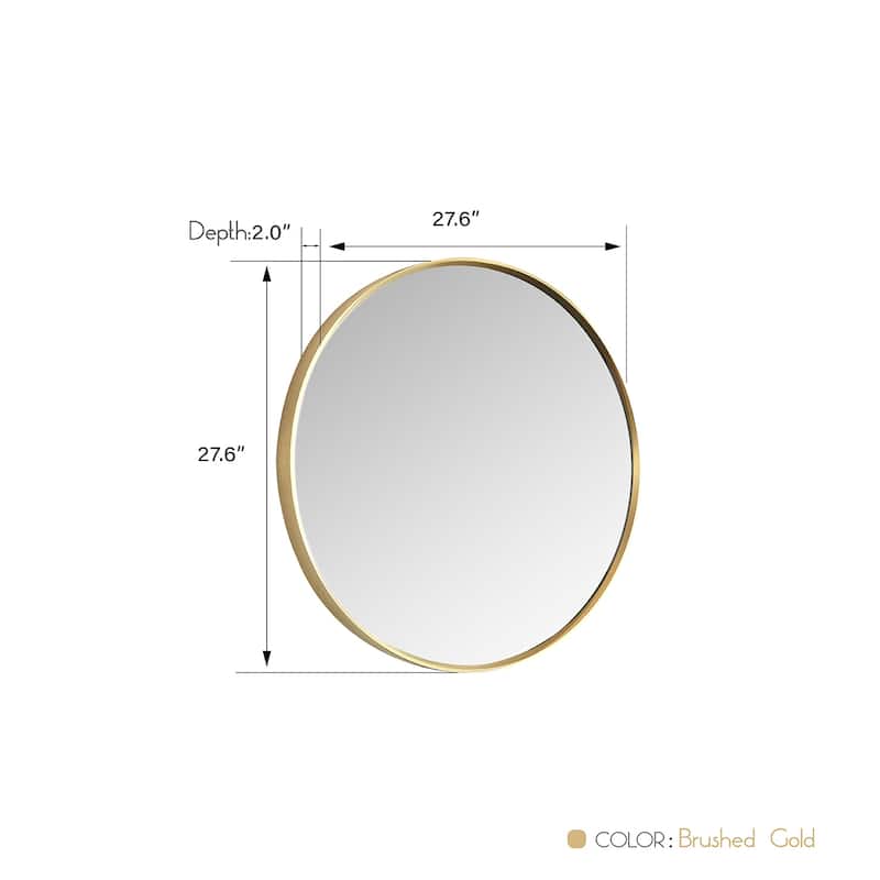 Vinnova Cascante Round Metal Wall Mirror