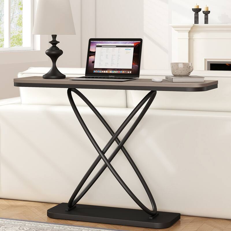 47.4" Industrial Console Table for Entryway Sofa Table - 47.4"L x 14"W x 32.8"H