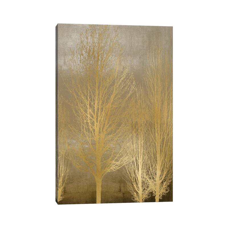 iCanvas "Gold Trees On Brown Panel II" by Kate Bennett Canvas Print