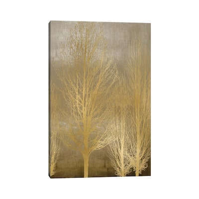 iCanvas "Gold Trees On Brown Panel II" by Kate Bennett Canvas Print