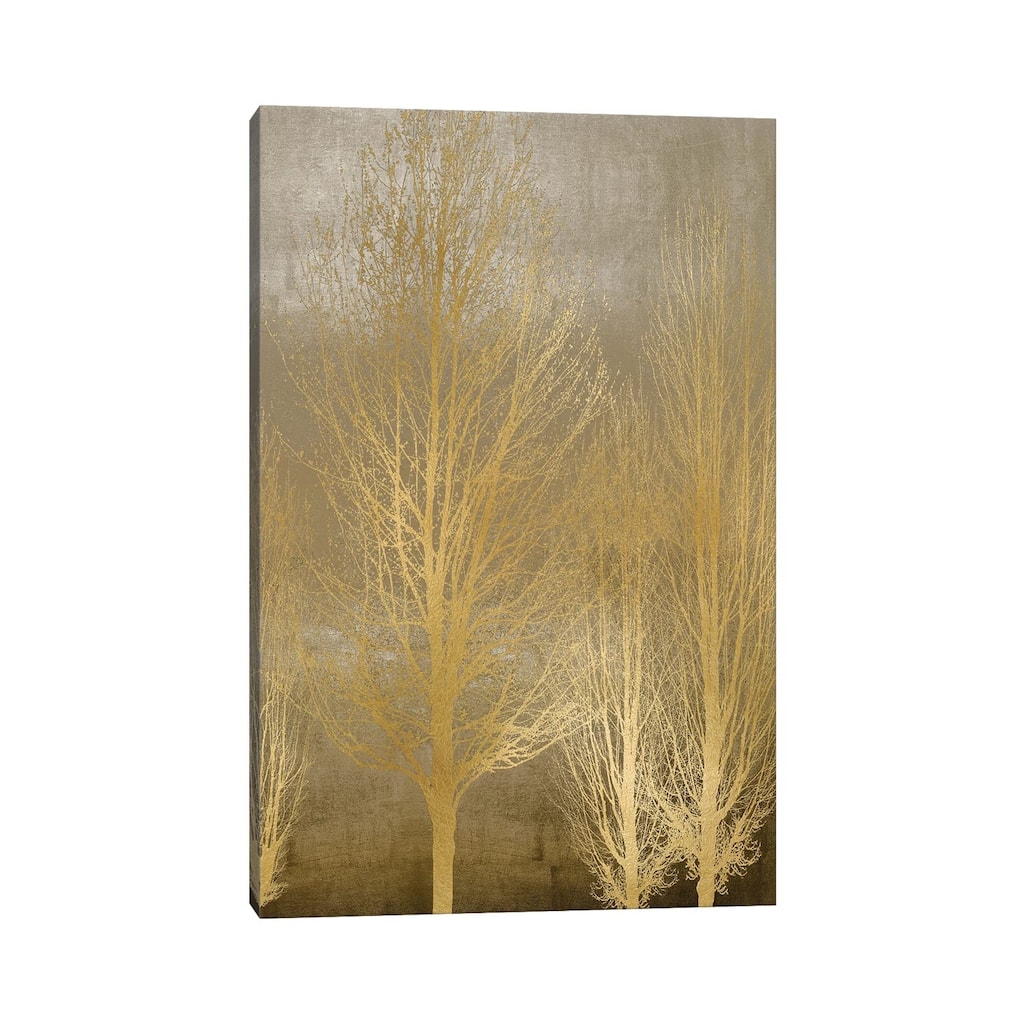 iCanvas "Gold Trees On Brown Panel II" by Kate Bennett Canvas Print