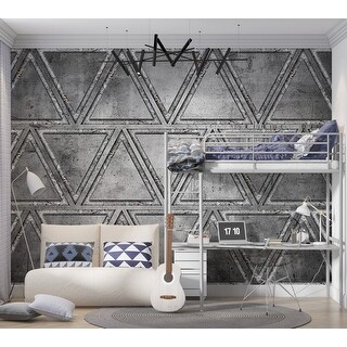 Surface Texture Wallpaper Wall Mural - Dancing With Triangles - Bed ...