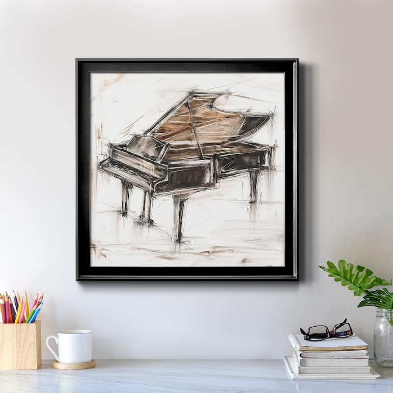 Grand Piano Study-Premium Framed Canvas - Ready to Hang