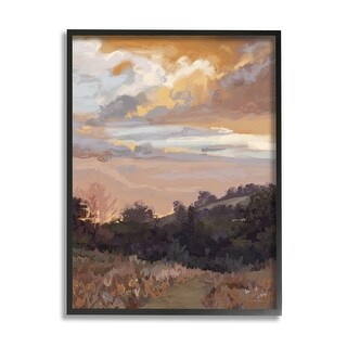 Stupell Abstract Sunrise Landscape Framed Giclee Art Design by Kamdon ...