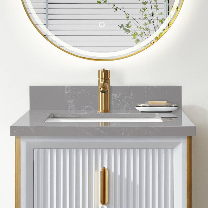 Miseno MVT-MALA25 Malaga 25" Stone Vanity Top with Backsplash and