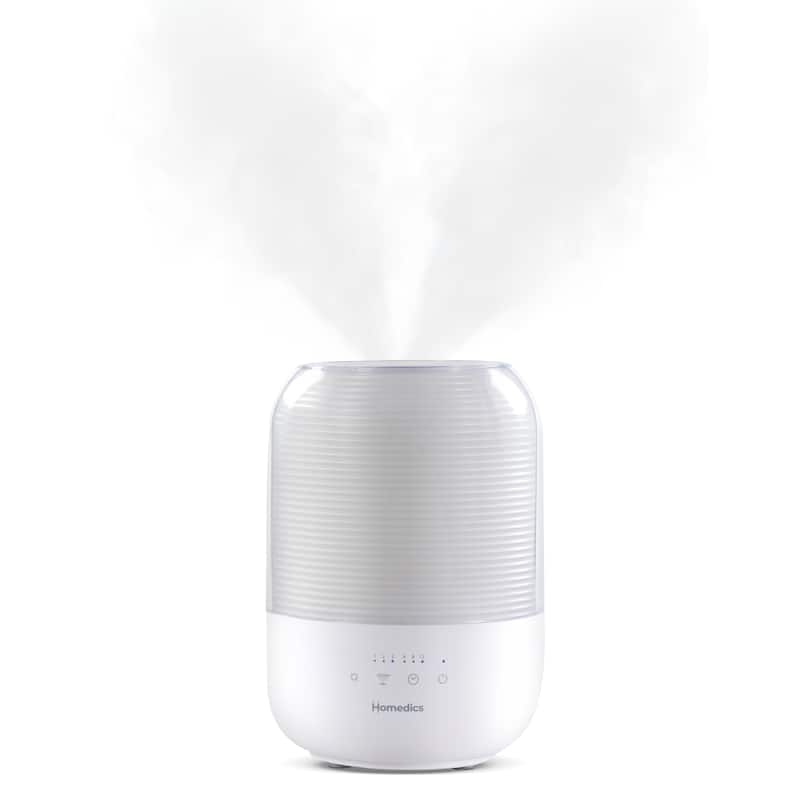 Homedics TotalComfort UHE‑CMTF63 Ultrasonic Cool Mist Humidifier | 3 L Top‑Fill Tank | Night‑Light | White - White