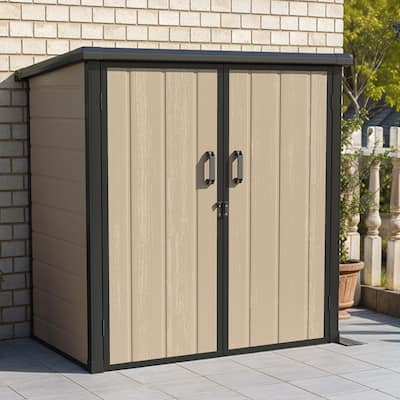 Outdoor Tall Storage Shed with 2 Shelves - N/A