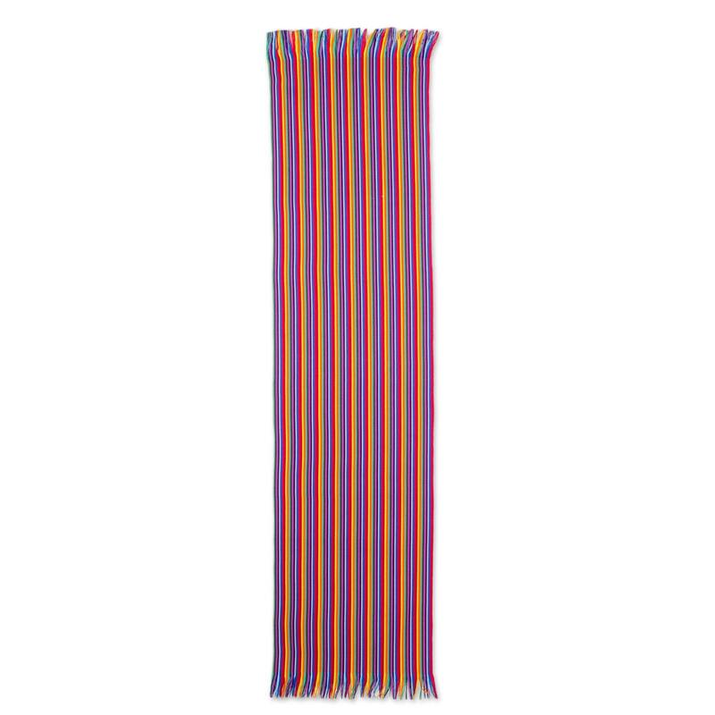 Novica Handmade Rainbow Colors Cotton Table Runner
