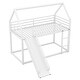preview thumbnail 8 of 20, Twin over Twin House Bunk Bed with Ladder and Slide