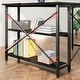 preview thumbnail 60 of 113, Small L Shaped Desk with Storage Shelves Corner Computer Desk