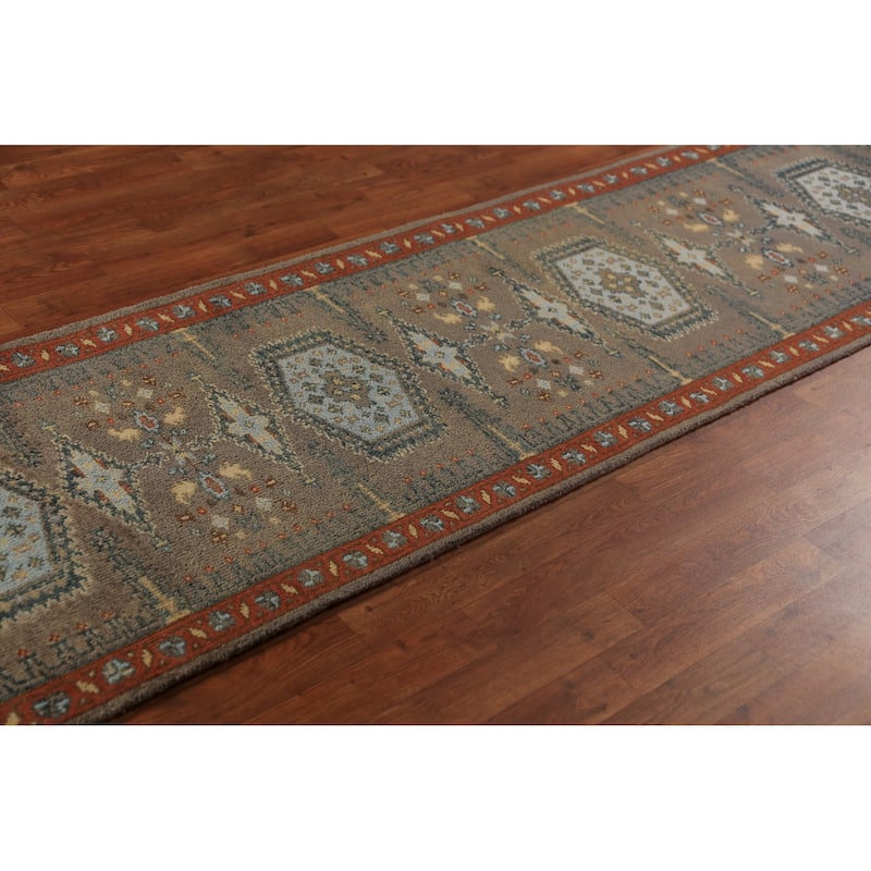 Viss Indian Runner Rug Handmade Wool Carpet - 2'5"x 9'11"