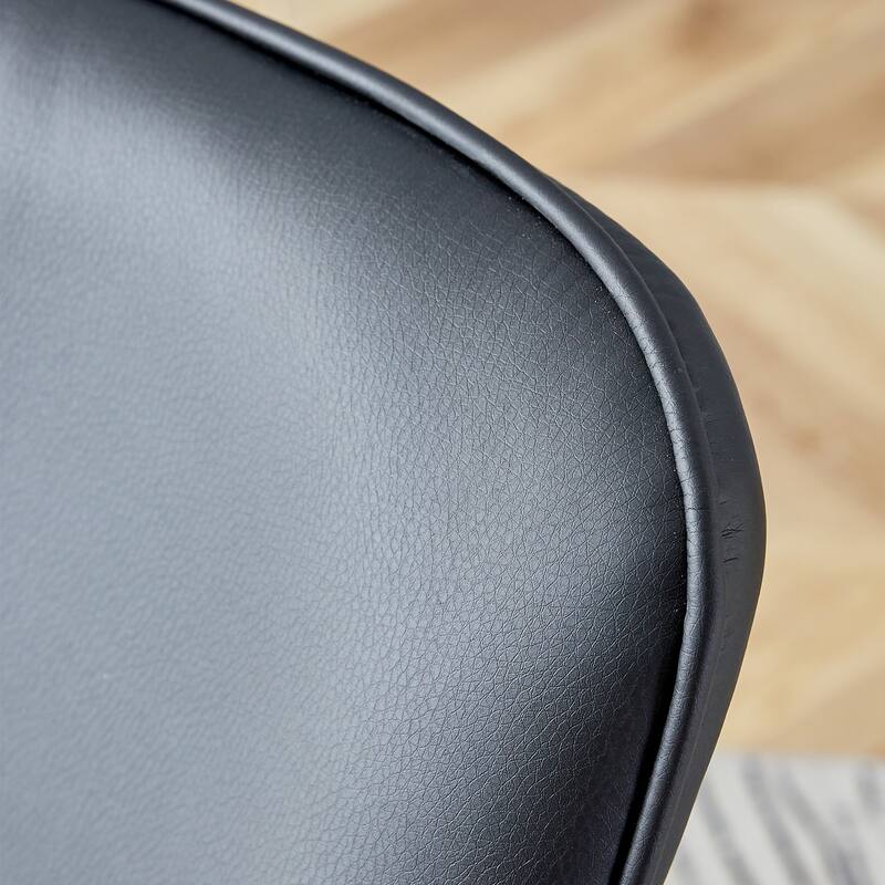 Modern minimalist dining chairs,PU curved backrest and seat cushions, metal chair legs, suitable for restaurants.set of 4