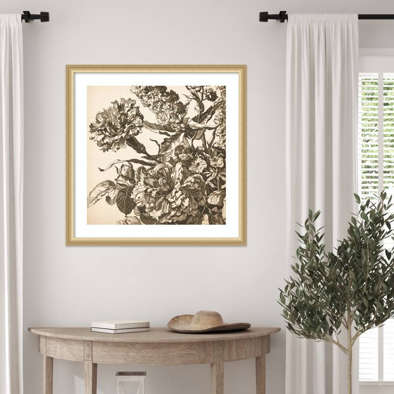 Urn Arrangement No. 3 by Wild Apple Portfolio Wood Framed Wall Art Print
