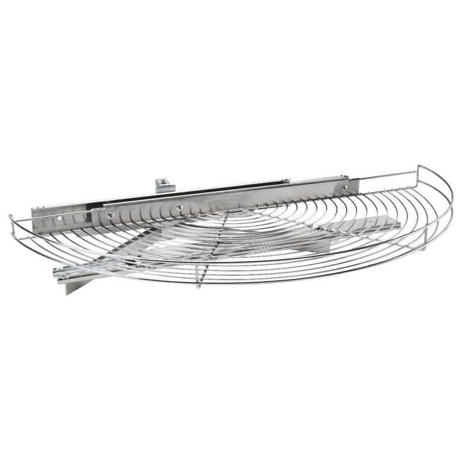 Rev-A-Shelf 5881-33-1 Classic 33" Half Moon Wire Lazy Susan Shelf - Chrome