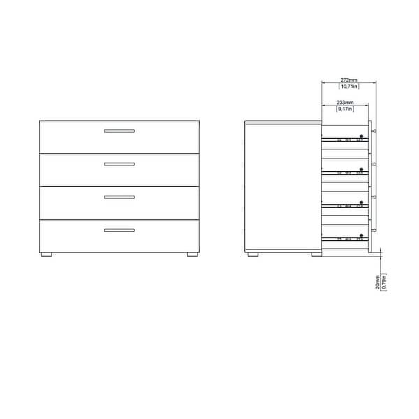 dimension image slide 2 of 9, Porch & Den Angus Contemporary 4-drawer Engineered Wood Chest