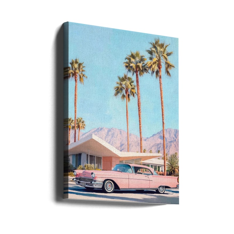 "California Vintage Car" Wrapped Canvas Wall Art