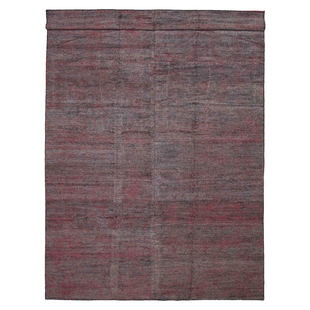ECARPETGALLERY Hand-knotted Loreto Grey Silk Rug - 9'9 x 14'7