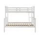preview thumbnail 9 of 18, Slat Design Twin over Full Bunk Bed with Angled Ladder in Dark Walnut