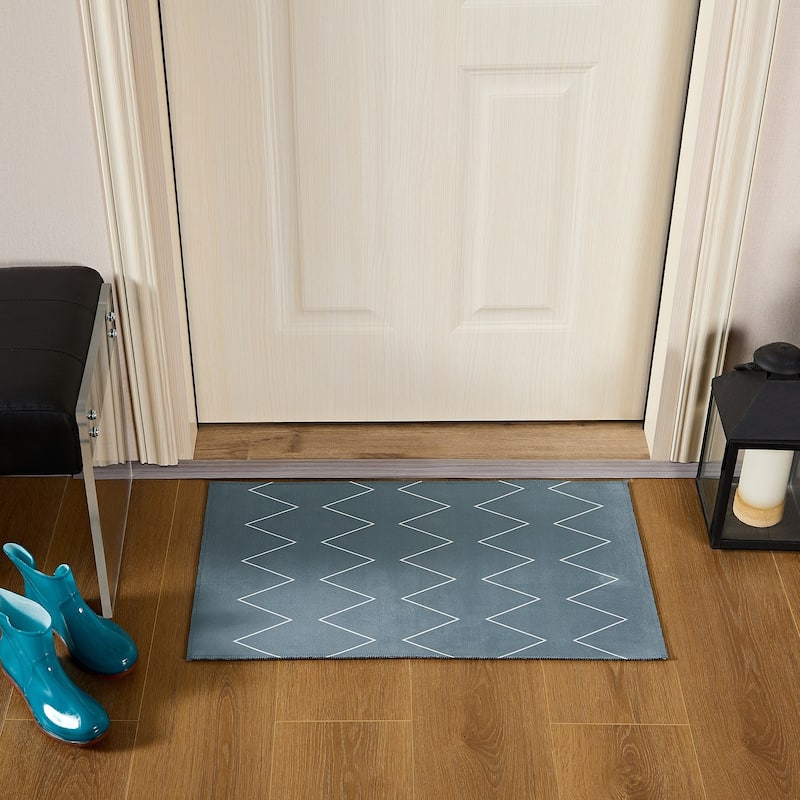 Indoor Door Mat, Front Back Outdoor Mat Rubber Backing, Low-Profile Entrance Rugs, Absorbent Resist Dirt Doormats Inside Doormat