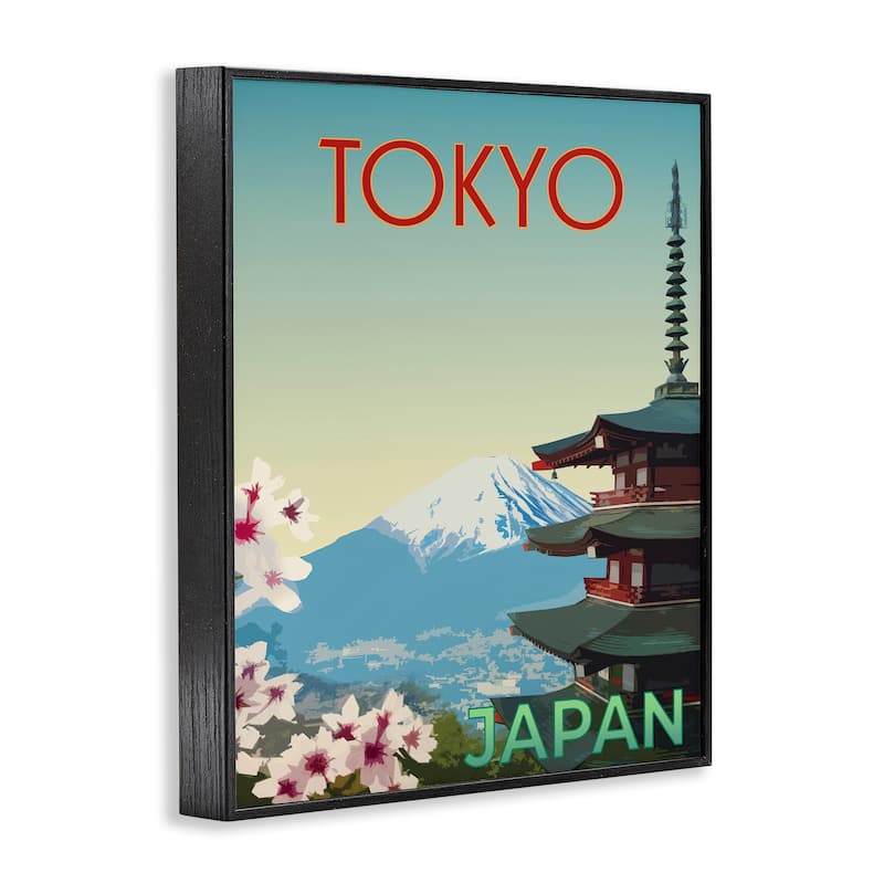 Stupell Vintage Tokyo Scenery Framed Giclee Art Design By Victoria Barnes