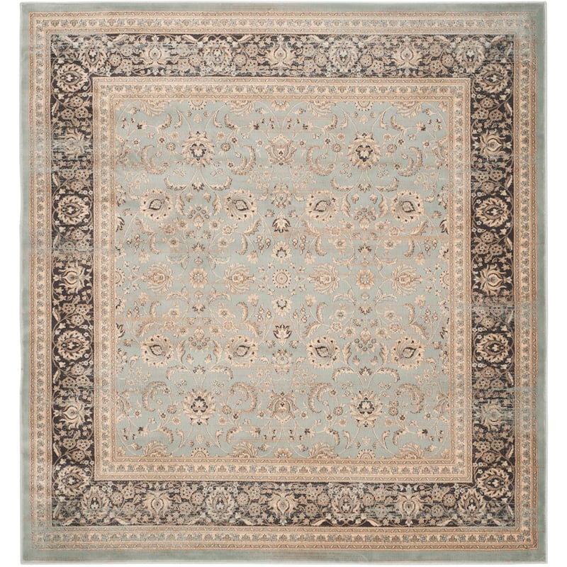 SAFAVIEH Vintage Distressed Boho Blanch Oriental Rug - 6'7" Square - Light Blue/Black