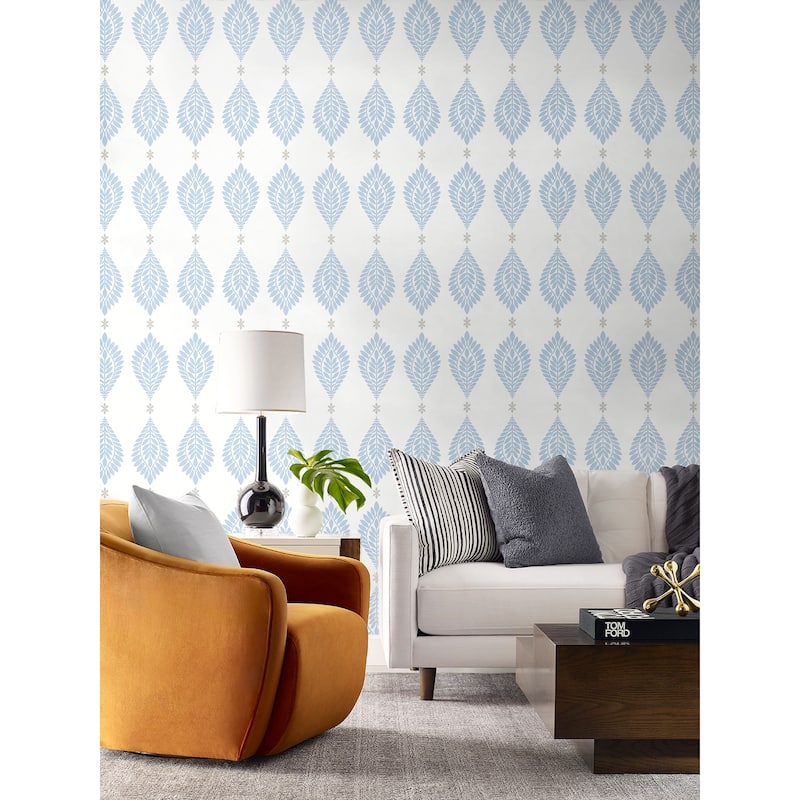 Luxe Haven Palm Frond Peel and Stick Wallpaper - 27 in. W x 18 ft. L