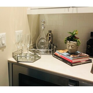 Kate and Laurel Felicia Decorative Mirrored Tray