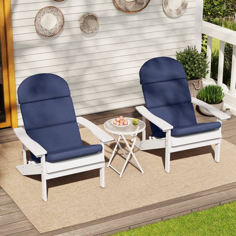 Patio Outdoor Adirondack Chair Cushion with Ties