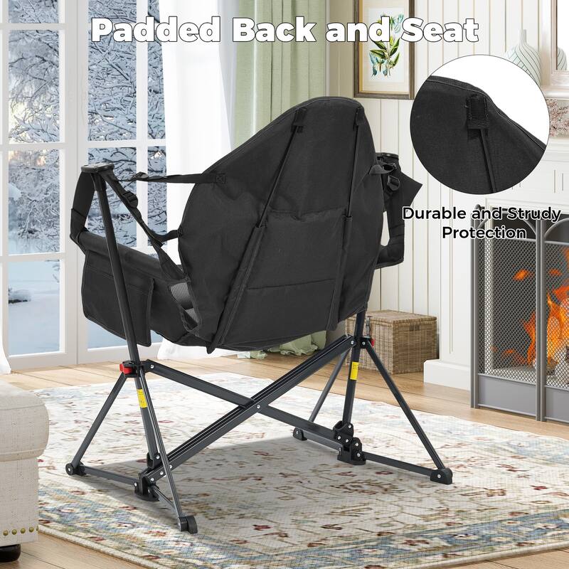Hammock Camping Chair, Foldable Portable Rocking Chairs for Adults