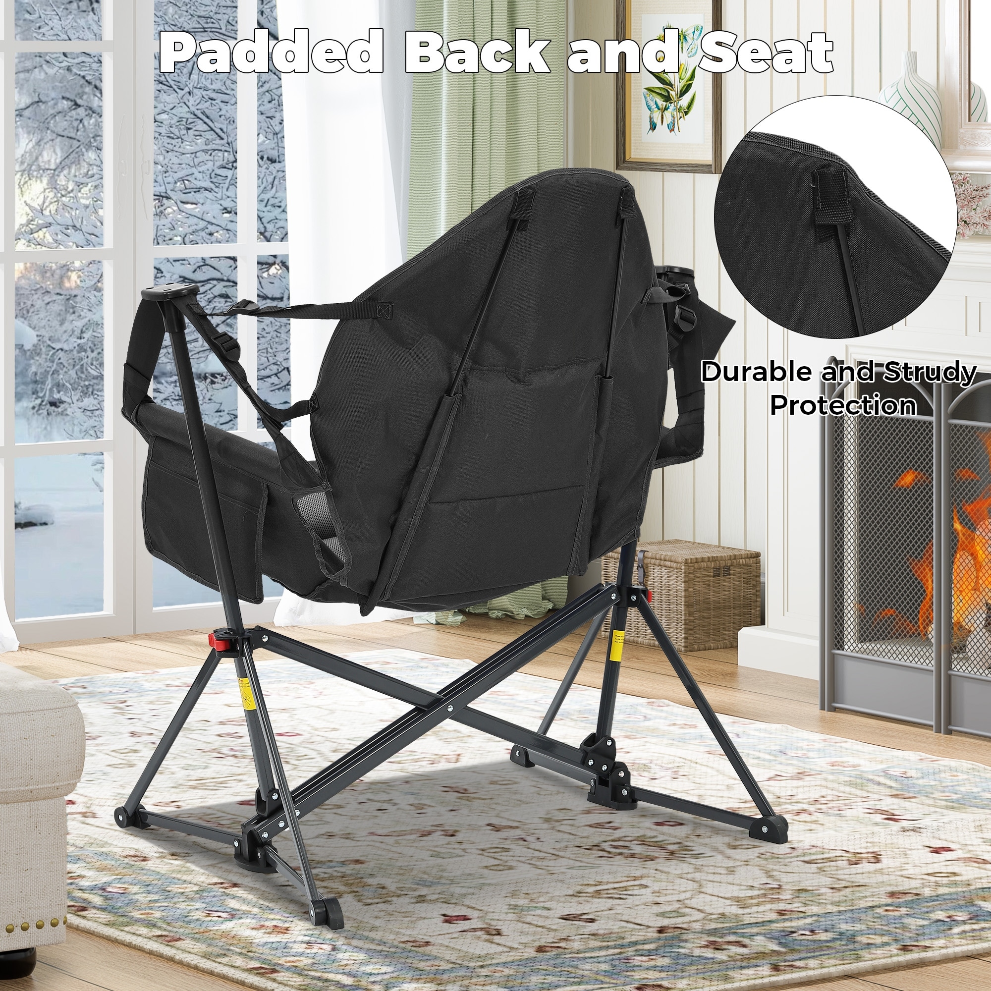 Hammock Camping Chair, Foldable Portable Rocking Chairs for Adults